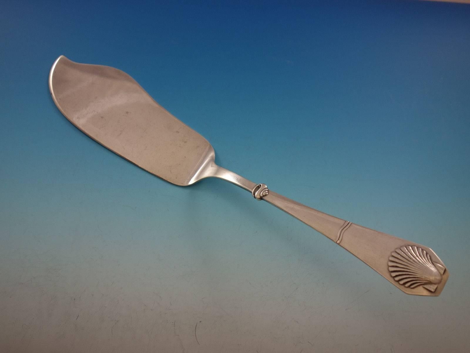 Sterling Silver Strand Aka Beach by Sorensen Danish Silver Flatware Set Service 37 Pcs Seashell
