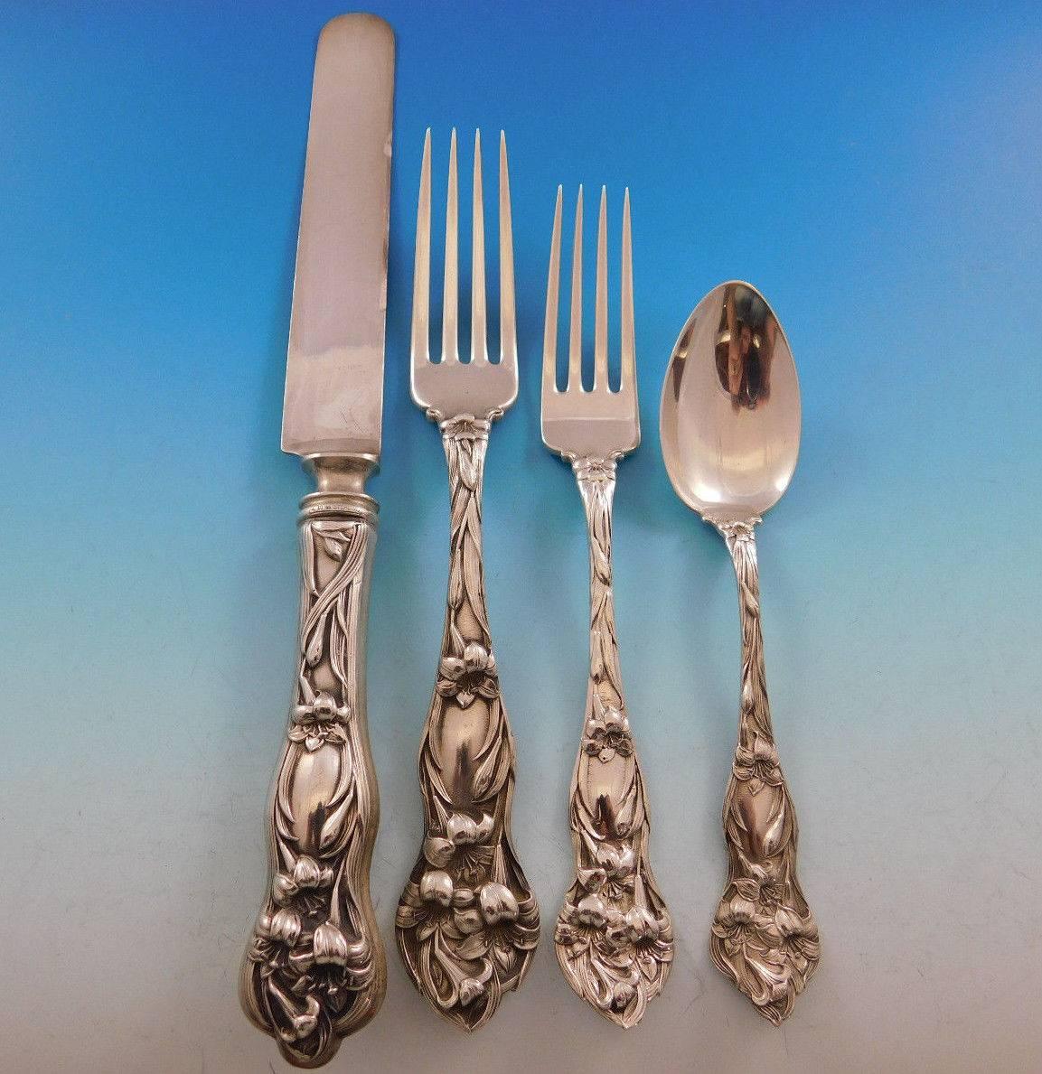 Lily by Watson Sterling Silver Flatware Set Service 24 Pieces No Mono Dinner 2