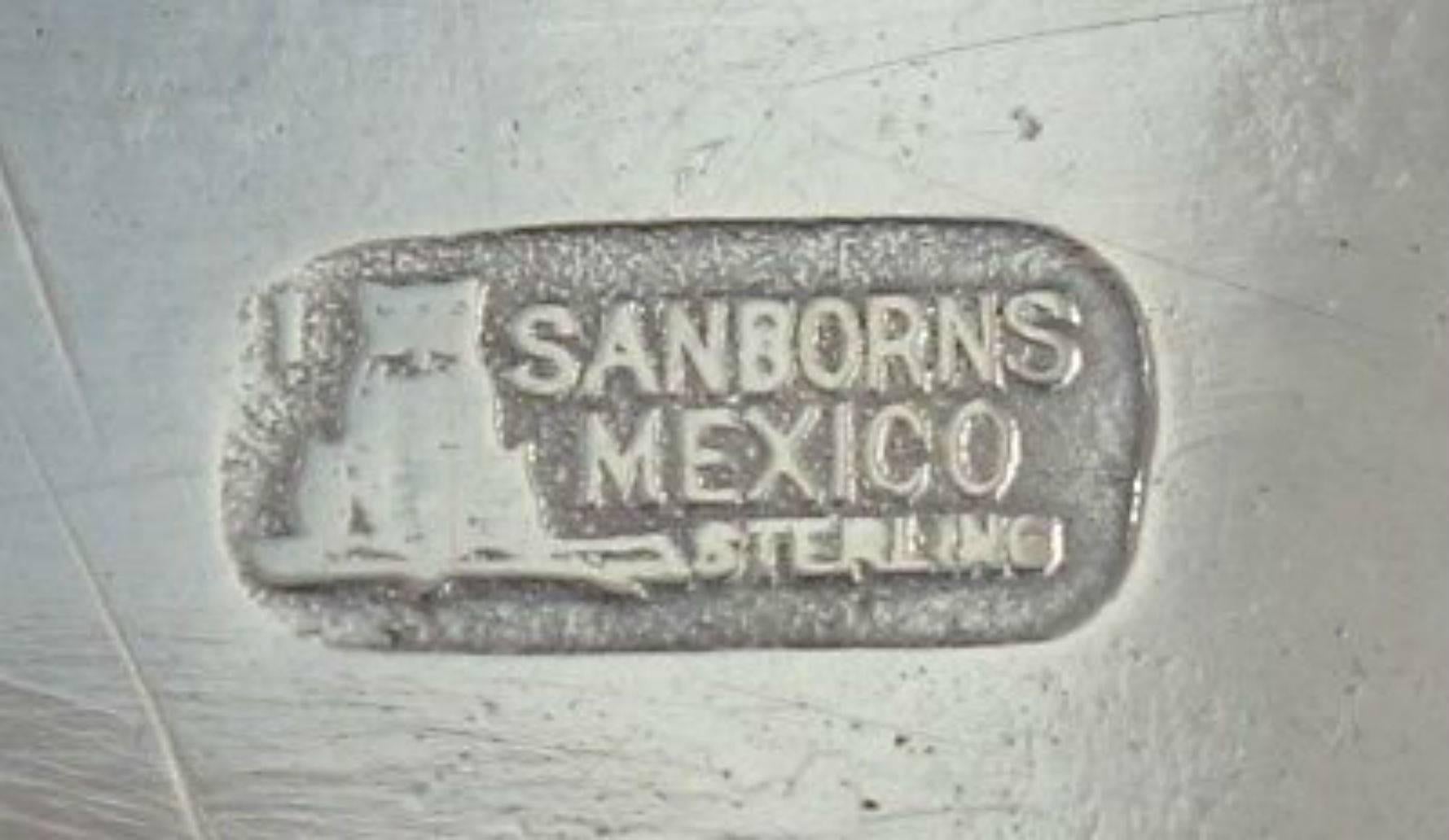 20th Century Aztec Rose by Sanborns Mexican Sterling Silver Serving Tray '#2096' Hollowware