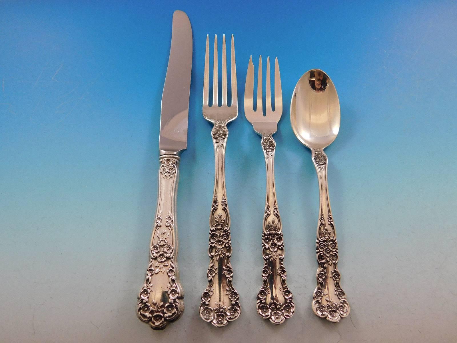 Buttercup by Gorham Sterling Silver Flatware Set for 12 Service 108 Pcs Dinner In Excellent Condition In Big Bend, WI