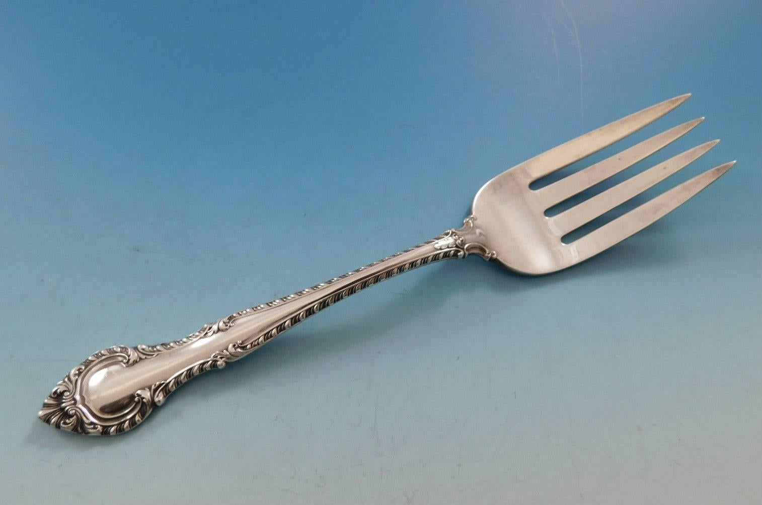 Argent sterling Ensemble de couverts en argent sterling anglais Gadroon par Gorham 12 services 87 pièces dîner en vente