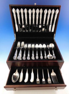 English Gadroon by Gorham Sterling Silver Flatware Set 12 Service 87 pcs Dinner