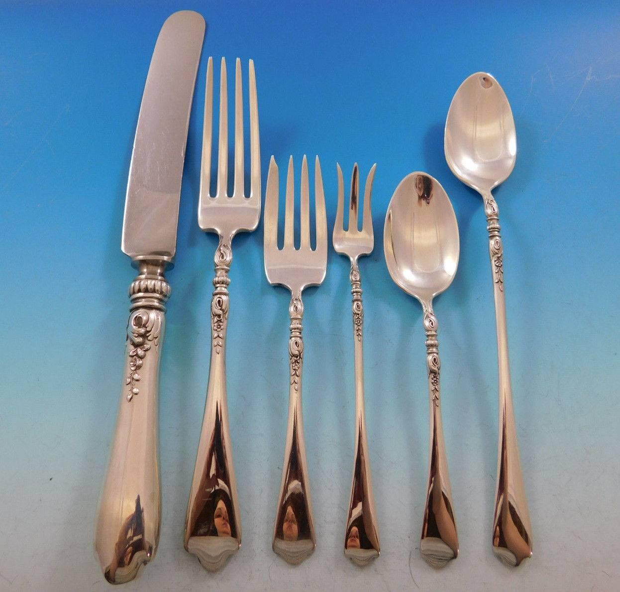 Nellie Custis by Lunt Sterling Silver Flatware Set Service 41 pieces Dinner  5