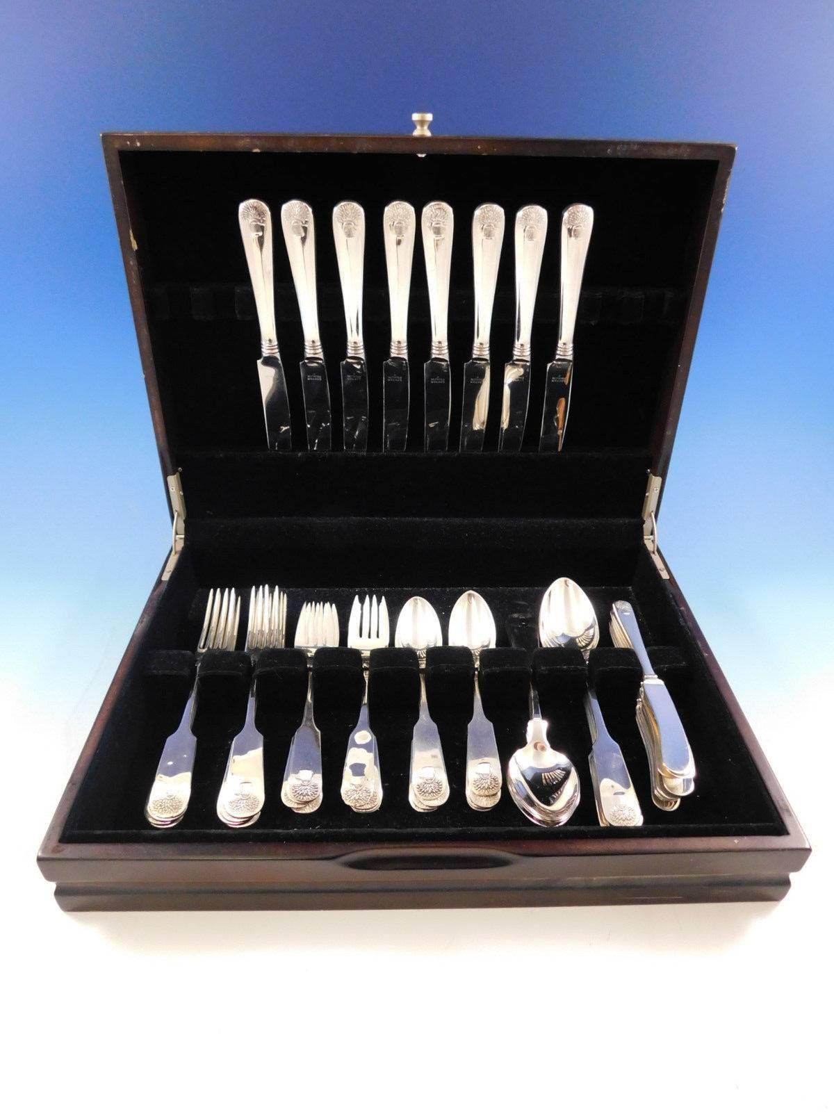 Sheaf of Wheat by Durgin-Gorham sterling silver Flatware set, 48 pieces. This set includes: 

8 Knives, 8 7/8