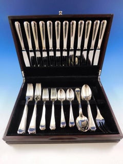 America by Christofle France Silverplate Flatware Set 12 Service 61 pcs Dinner
