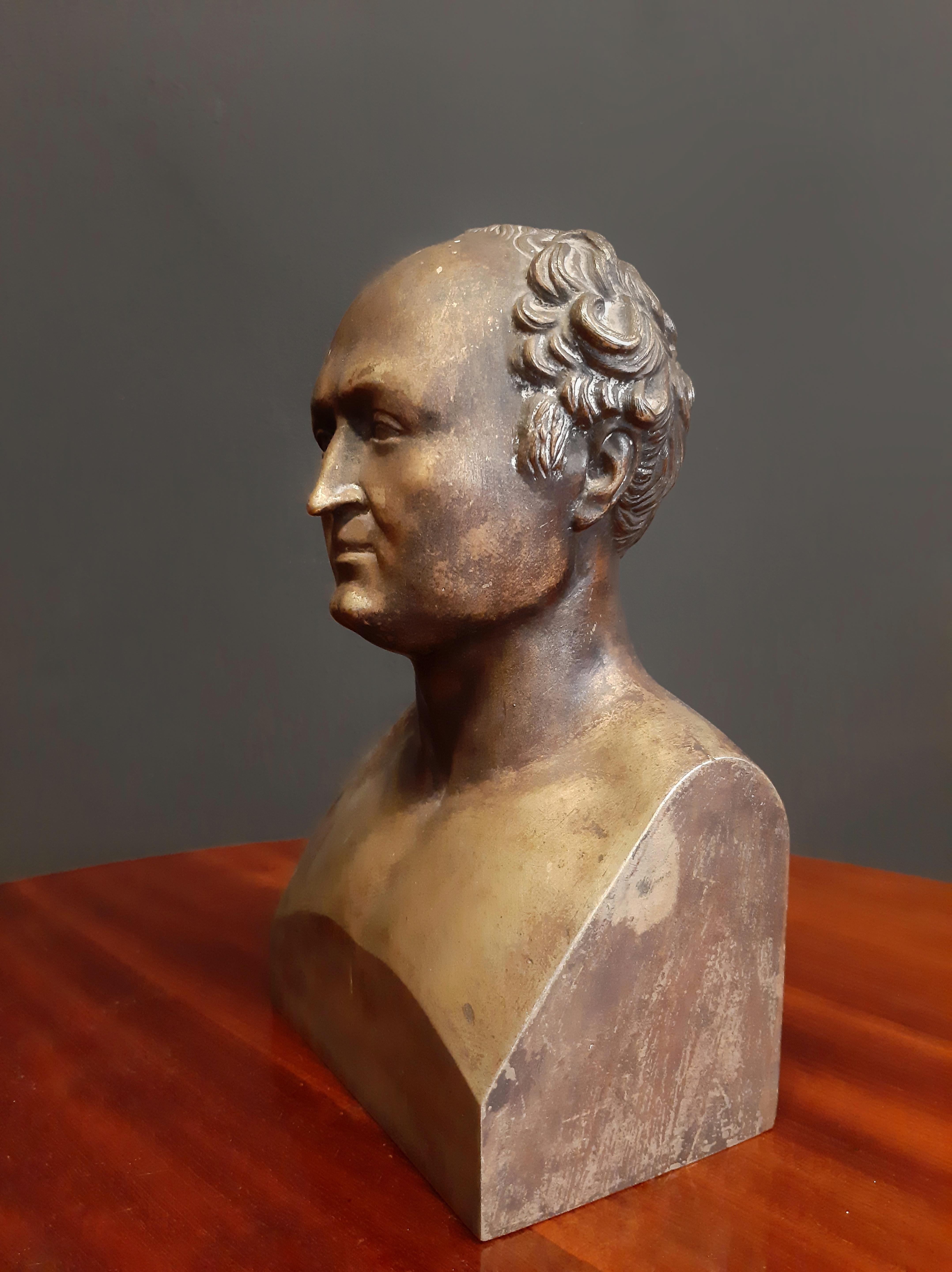 Busto in bronzo neoclassico del XIX secolo di Alexander II in vendita 3
