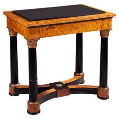 Early 19th Century Swedish Empire Console Table, Birch and ebonised wood