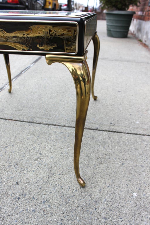 Brass Pair of Bernhard Rohne for Mastercraft End Tables