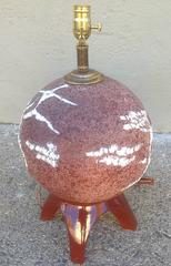 Ceramic Spherical Table Lamp with Dancing Figures by Tye of California