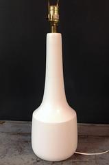 White Matte Glazed Ceramic Table Lamp by Lotte and Gunnar Bostlund