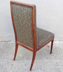 Walnut High Back Dining Chairs Set of Six