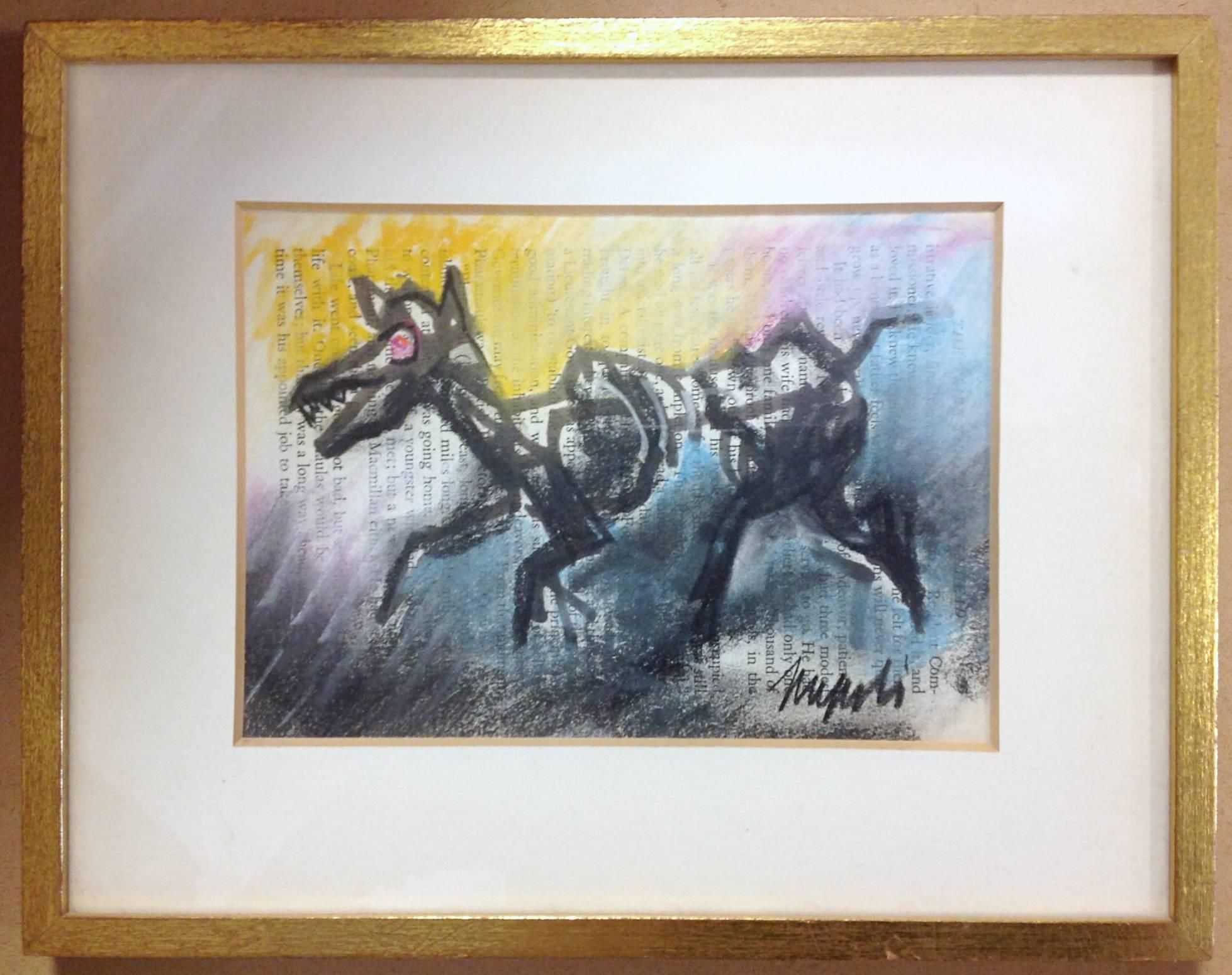Untitled Mixed Media Drawing by Giuseppe Napoli In Excellent Condition For Sale In Hudson, NY