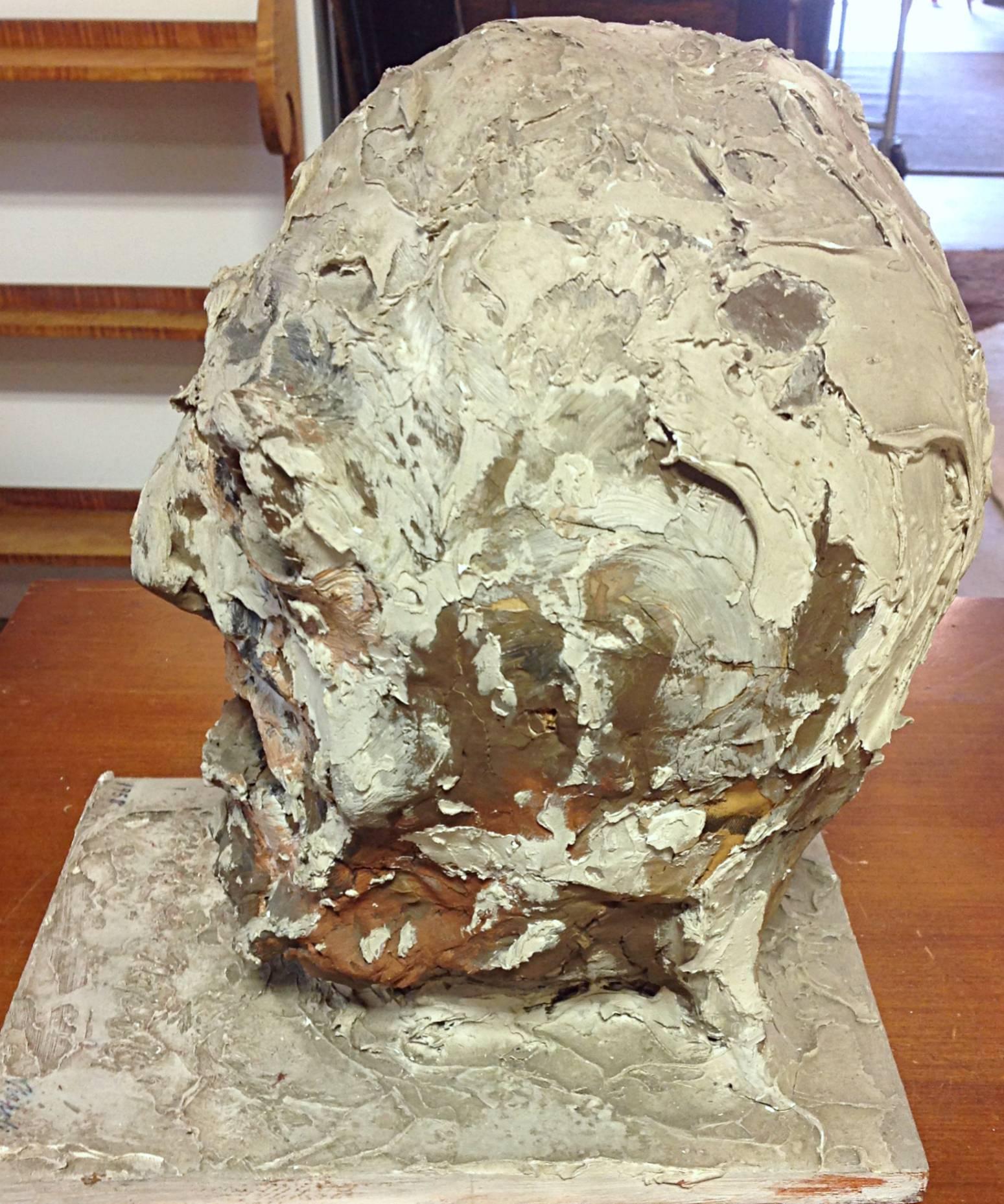 Giuseppe Napoli Mixed-Media Head Sculpture, 1958 2