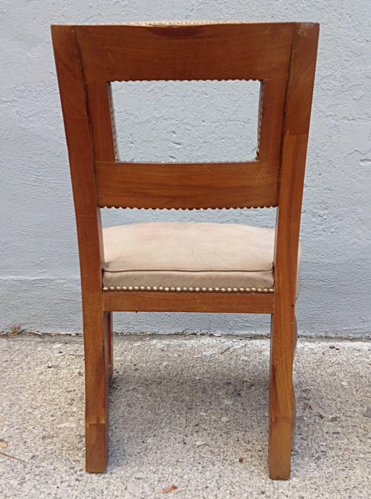 Gilbert Rohde Machine Age Side Chair and Stool For Sale 1