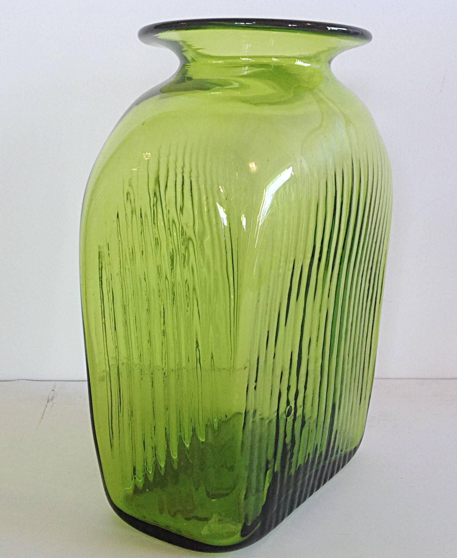 Mid-Century Modern Three-Piece Collection of Blenko Glass