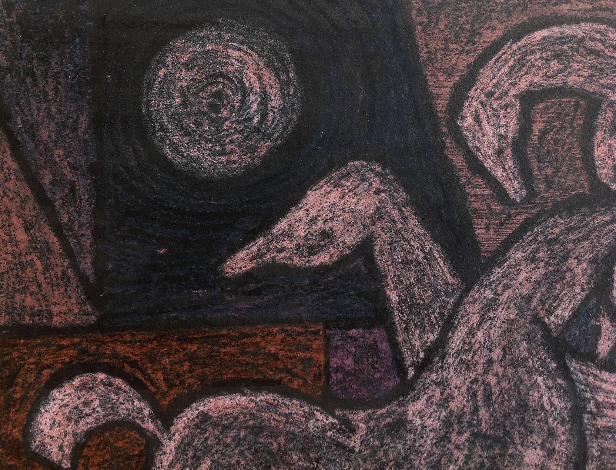 Mid-20th Century William Fredericksen, Crayon Resist Drawing, 1954 For Sale
