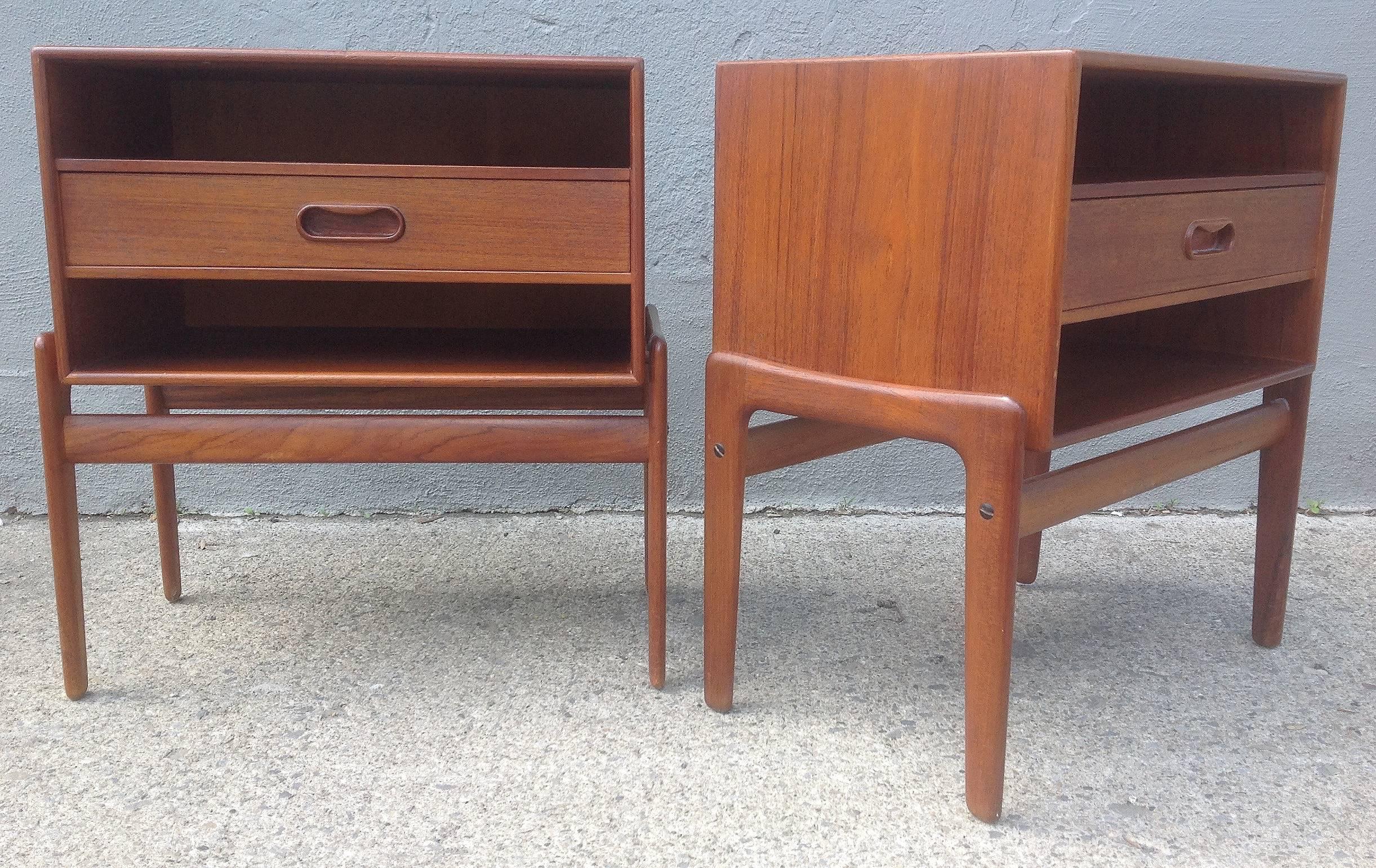 Pair of Arne Wahl Iverson Teak Night Stands for Vamo Sonderborg 3