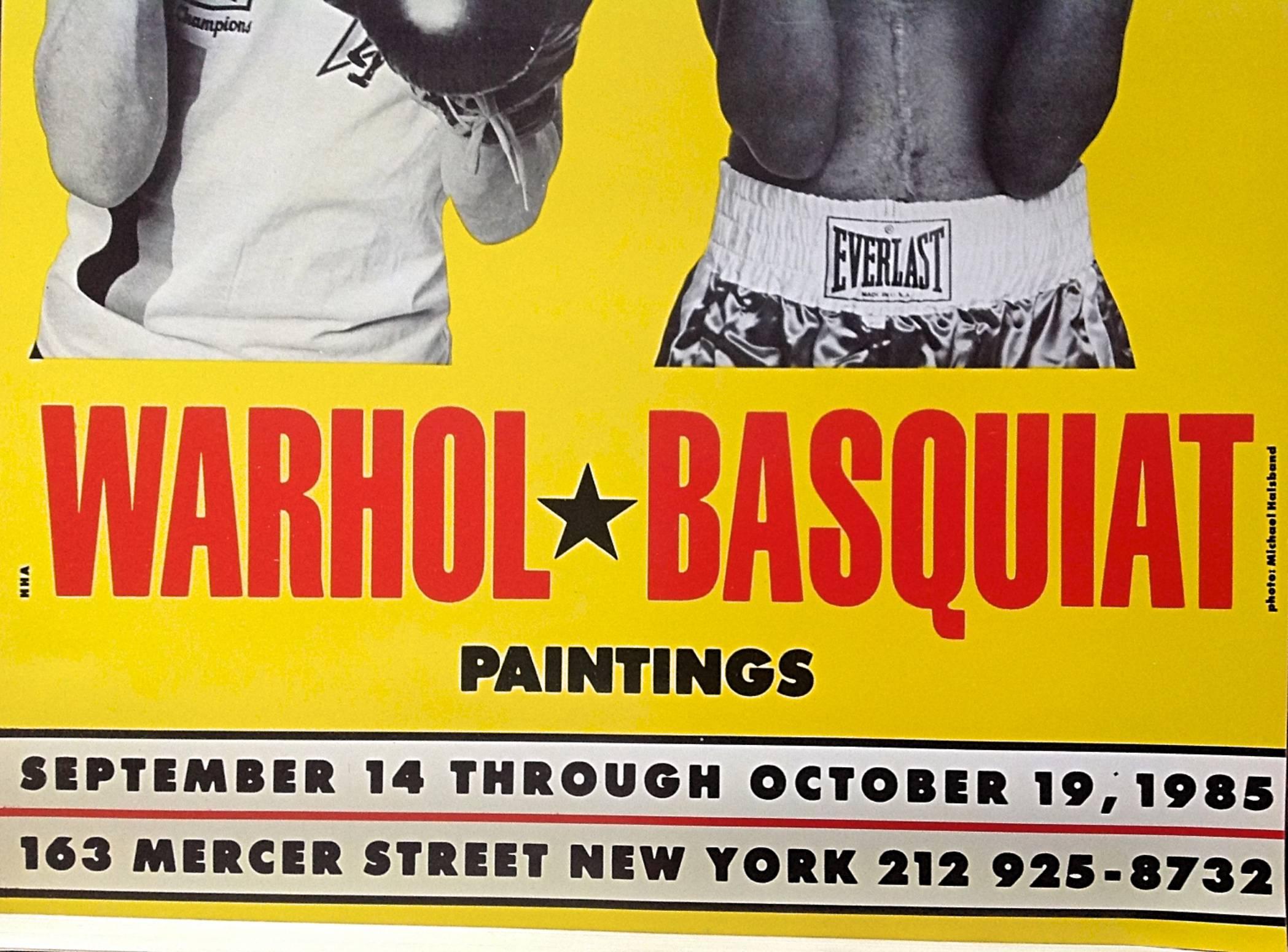Warhol & Basquiat Exhibition Poster In Excellent Condition In Hudson, NY