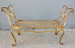 Gilded Iron Bench Jean Charles Moreux, 1940s