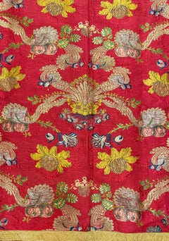 18th Century Silk & Silver Thread Brocade Panel or “Tapis de Table”