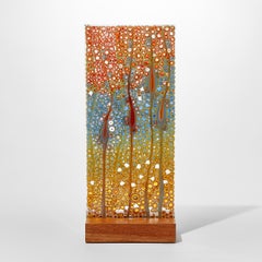 Takamaka the Reef, eine mehrfarbige gemusterte Glasskulptur von Sandra A. Fuchs