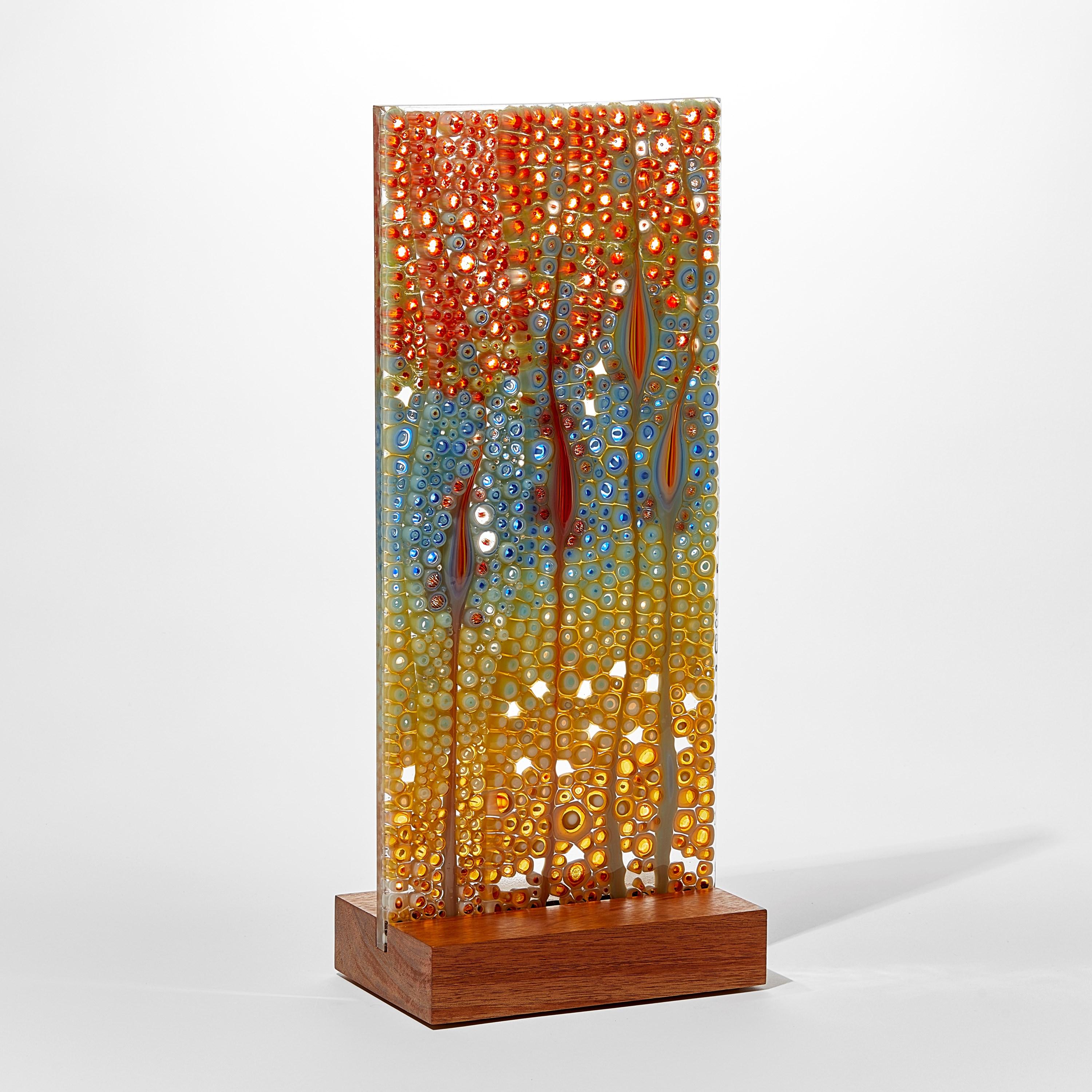 Organique Takamaka the Reef, une sculpture en verre à motifs multicolores de Sandra A. Fuchs en vente