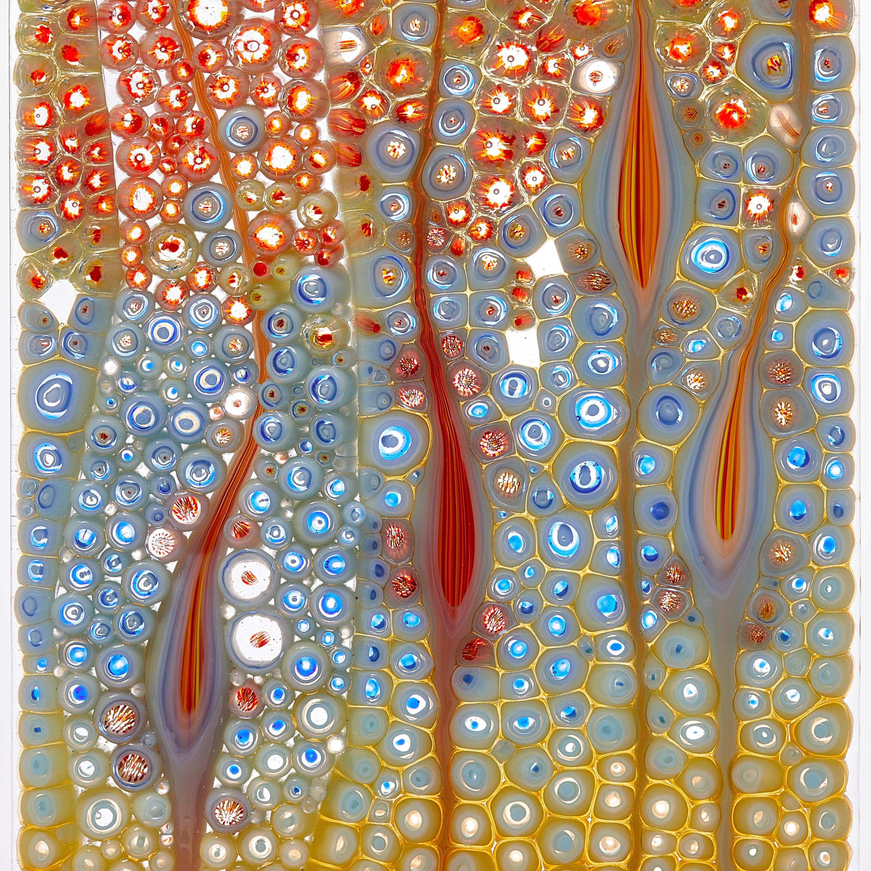 Takamaka the Reef, eine mehrfarbige gemusterte Glasskulptur von Sandra A. Fuchs (Organische Moderne) im Angebot