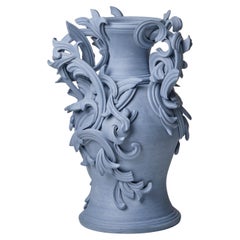 Vari Capitelli IX, a Unique Ceramic Sculptural Vase in Blue by Jo Taylor