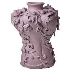 Vari Capitelli VIII, a Unique Ceramic Vase in Dusky Damson and Plum by Jo Taylor