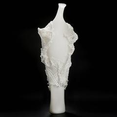 Odysseus and Calypso black and white glass sculptures by Cathryn Shilling