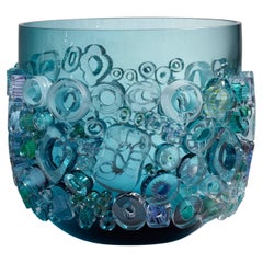 Common Ray in Aqua Light, a turquoise & blue Glass Centrepiece by Sabine Lintzen