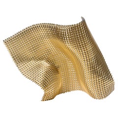 Counterpoise II, a glass gold handcrafted sculpture by Cathryn Shilling
