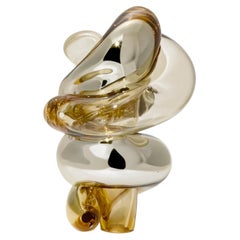 New Gold - Closer No 96, a gold handblown glass sculpture by Markus Emilsson