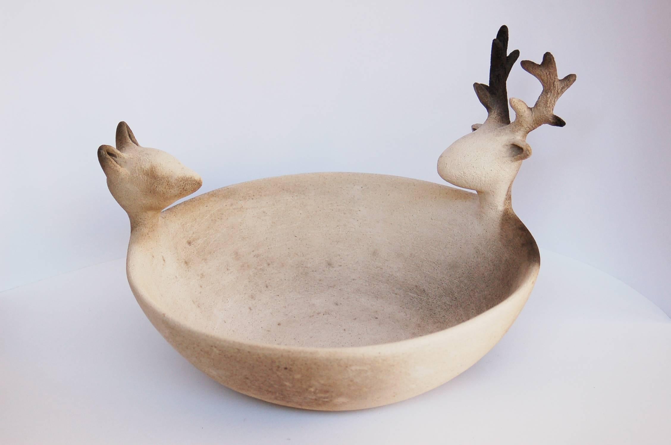 French Deer and Fox Bowl