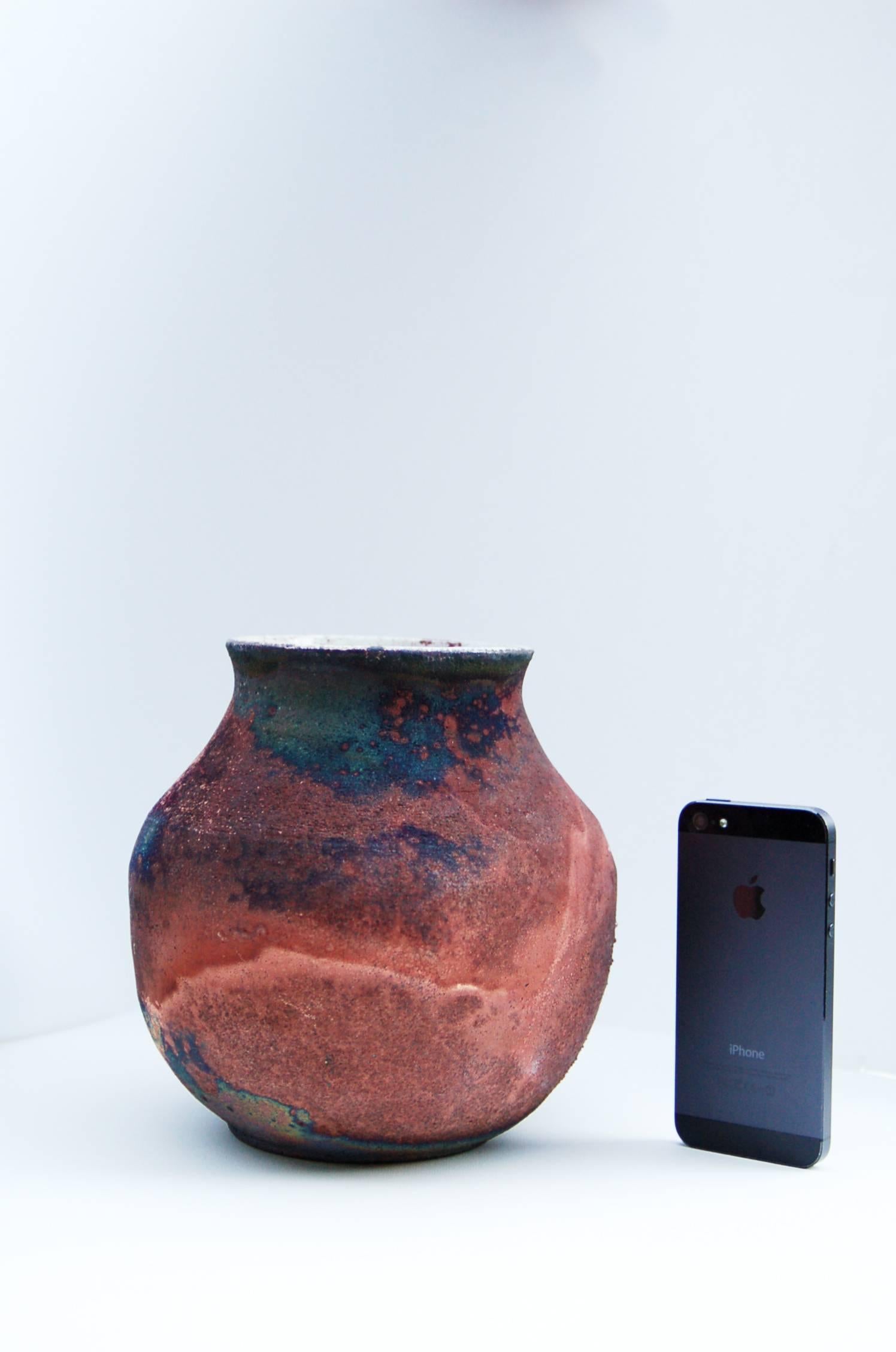 Iridescent Ceramic Vase For Sale 3