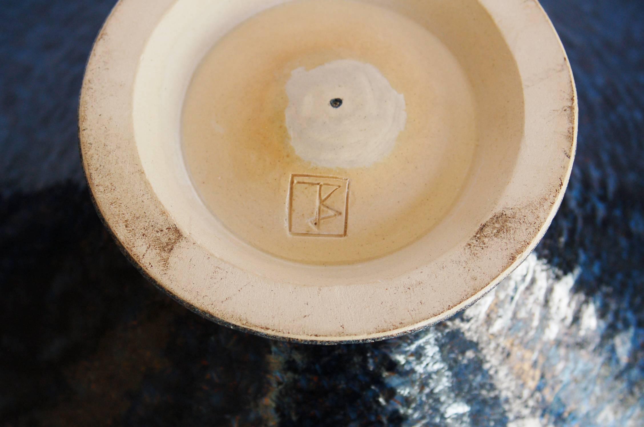 Blue Crystal Glazed Porcelain Bowl by Jörg Baumöller 1