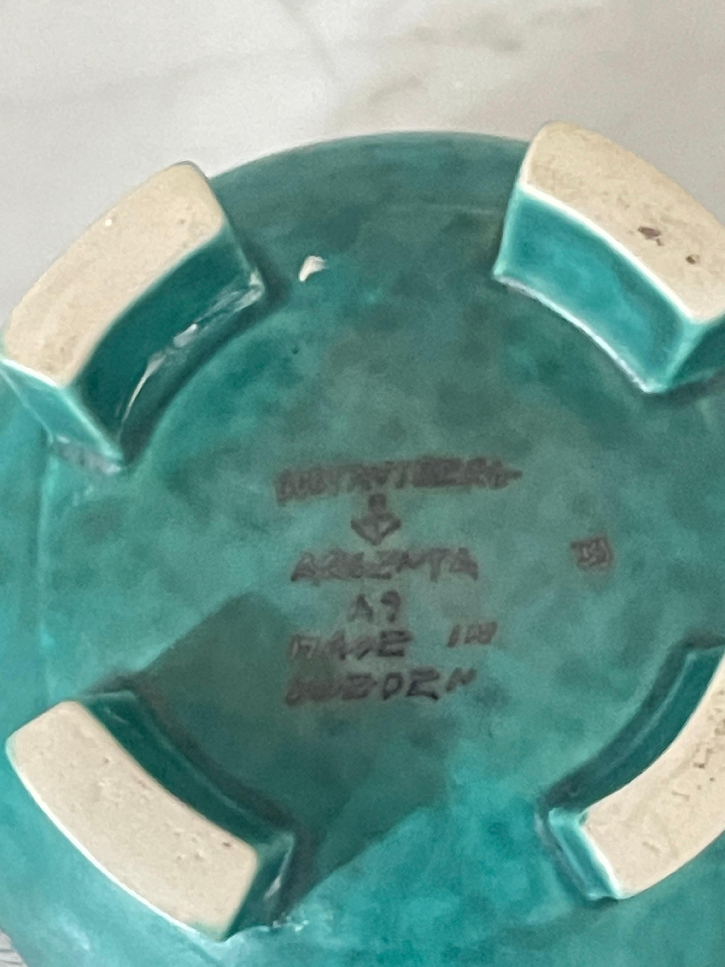 Vaso in ARGENTA con sirena e pesci, Wilhelm Kåge per Gustavsberg, Svezia, anni '30 in vendita 2