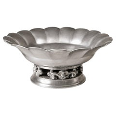 Just Andersen Art Deco Pewter Centerpiece Bowl, Denmark, Late 1920s