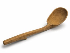 Early 19th Century XL Swedish Hand-Carved Folk Art Wooden Grain Scoop