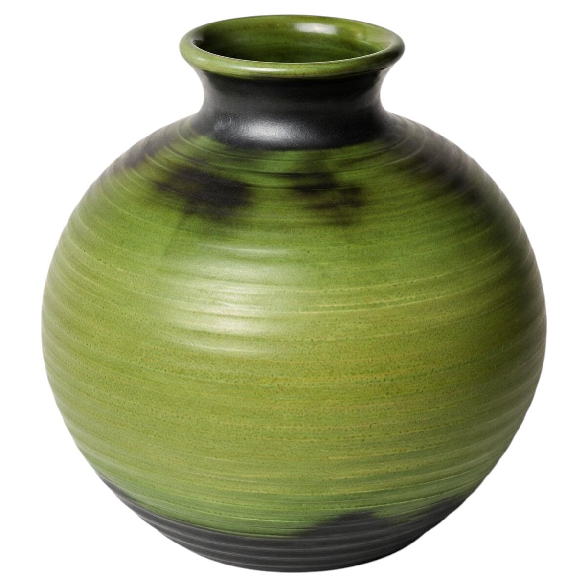 Vaso in ceramica smaltato “Graphit” di Ewald Dahlskog per Bo Fajans, Svezia, anni ’30 in vendita