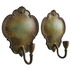 Pair of Swedish Art Deco Bronze Wall Sconces GAB (Guldsmedsaktiebolaget) 1930s