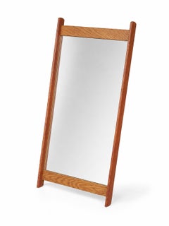 Miroir de table suédois en teck et chêne, style milieu du siècle, années 1950