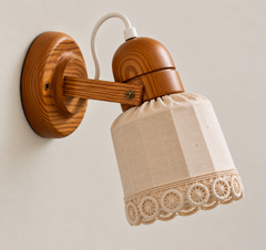 Vintage Swedish Wooden Wall Sconce by Markslöjd, 1960s