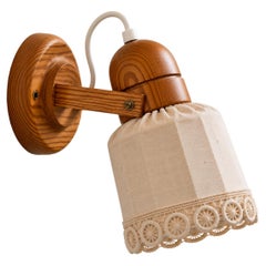 Vintage Swedish Wooden Wall Sconce by Markslöjd, 1960s