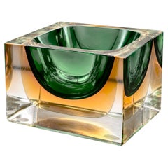 Vintage Murano Glass Square Bowl by G. Campanella & C., Italy, 1960s