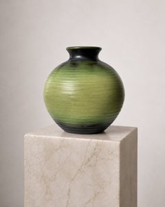 Eva Jancke-Björk for Bo Fajans Graphit Ceramic Vase, Sweden, 1930s