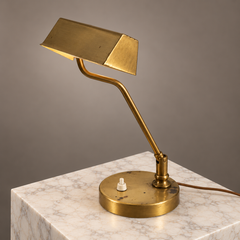Einar Bäckström Brass Desk Lamp, “Piano Lamp” Model: 7200, Sweden, 1930s