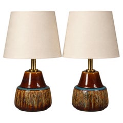 Paire de lampes de table en céramique « Søholm » de Svend Aage Jensen, Danemark, années 1960