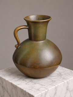 Vase « GAB » en bronze, par Jacob Ängman, Suède, Art déco, années 1940