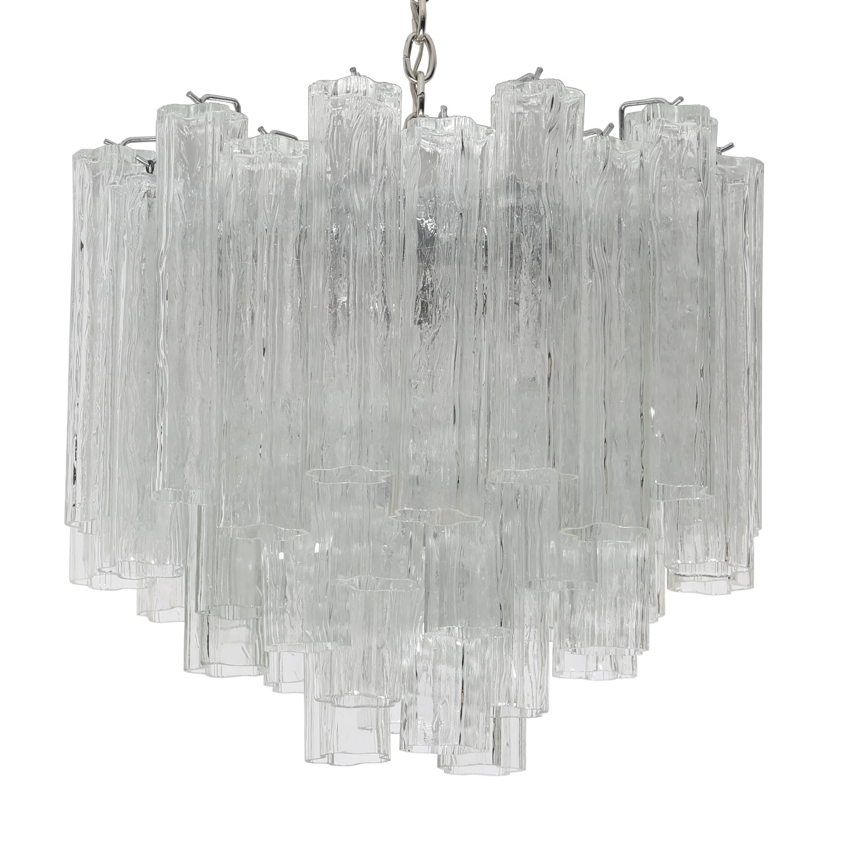 Large Murano Glass Tronchi Chandelier by Camer, Circa 1970s
